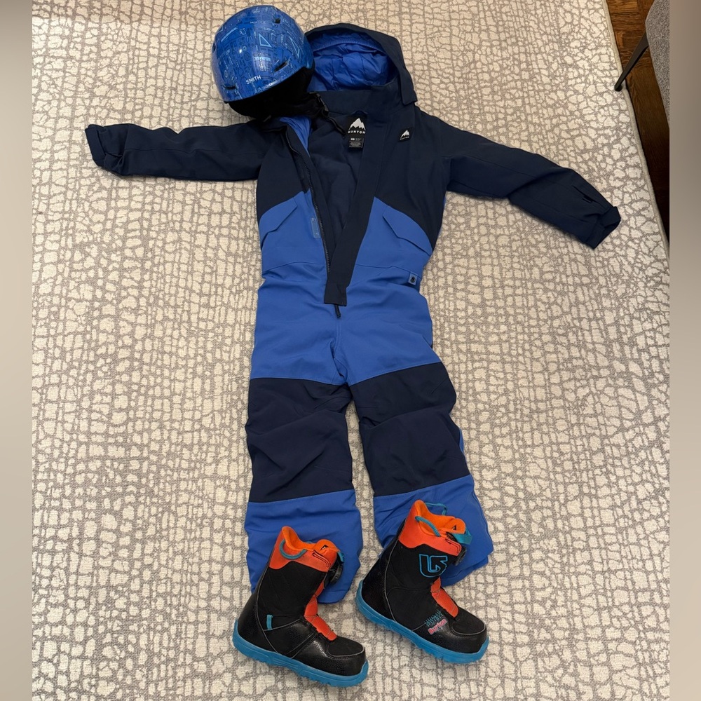 1 piece warm winter snowsuit with grow seams. LIKE NEW